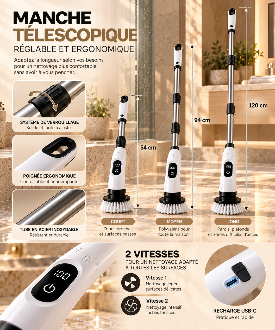 Brosse Électrique de Nettoyage 8-en-1 VELQOA™